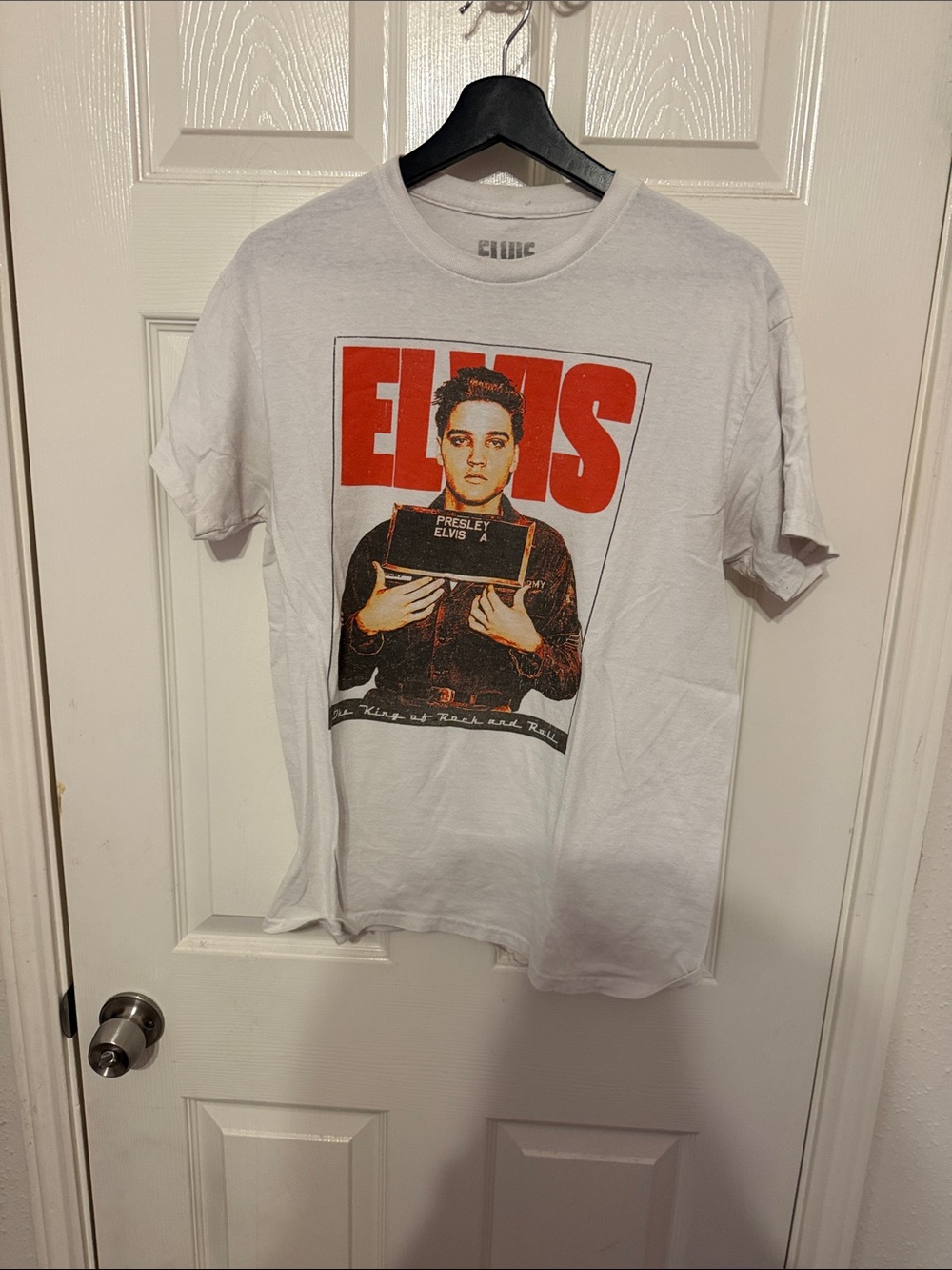 White Graphic Elvis Short-Sleeve Tee